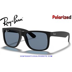 Ray-Ban Justin Rubber Black / Blue Polarized (RB4165 622/2V)