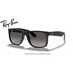 Ray-Ban Justin Rubber Black / Dark Grey (RB4165 601/8G)
