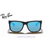 Ray-Ban Justin Rubber Black / Blue Mirror (RB4165 622/55)