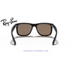 Ray-Ban Justin Rubber Black / Gold Mirror (RB4165 622/5A)