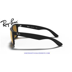 Ray-Ban Justin Rubber Black / Red Mirror (RB4165 622/6Q)