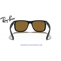 Ray-Ban Justin Rubber Black / Red Mirror (RB4165 622/6Q)