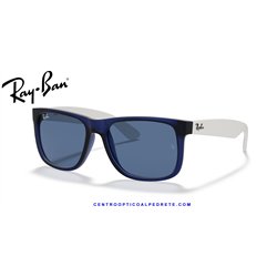 Ray-Ban Justin Transparent Blue / Dark Blue (RB4165 651180)