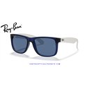 Ray-Ban Justin Transparent Blue / Dark Blue (RB4165 651180)