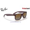 Ray-Ban Justin Transparent Dark Brown / Brown Polarised (RB4165 6597T5)