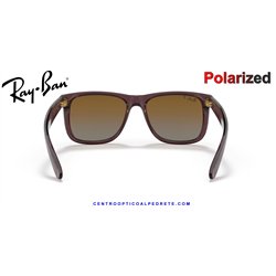 Ray-Ban Justin Transparent Dark Brown / Brown Polarised (RB4165 6597T5)