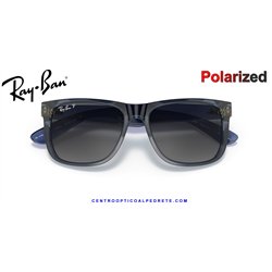 Ray-Ban Justin Transparent Blue / Grey Polarised (RB4165 6596T3)