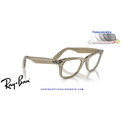 Ray-Ban Wayfarer Grey / Clear/Blue (RB2140 1387GG)