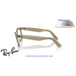 Ray-Ban Wayfarer Grey / Clear/Blue (RB2140 1387GG)