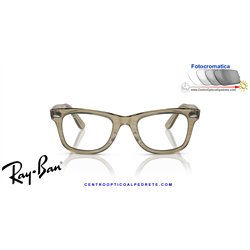 Ray-Ban Wayfarer Grey / Clear/Blue (RB2140 1387GG)