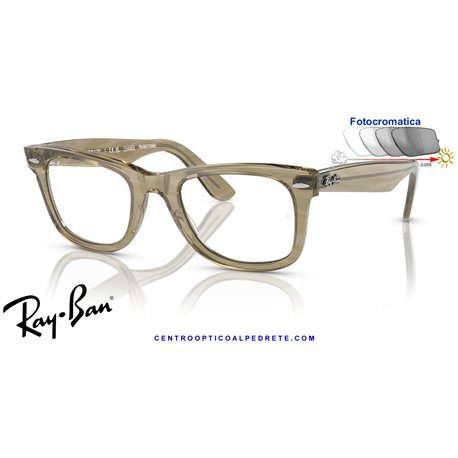 Ray-Ban Wayfarer Grey / Clear/Blue (RB2140 1387GG)