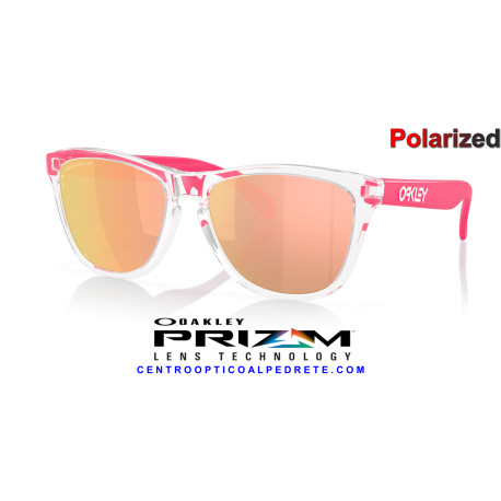 Oakley Frogskins Clear Prizm Rose Gold Polarized | Gafas de Sol Originales
