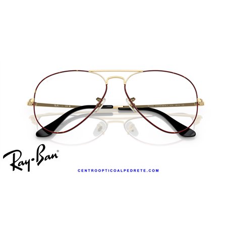 Gafas para graduado Ray-Ban Aviator Negro Mate (RX6489 3175)
