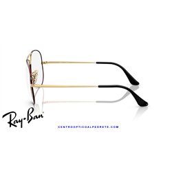 Gafas para graduado Ray-Ban Aviator Negro Mate (RX6489 3175)