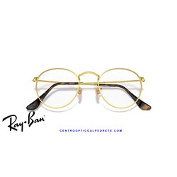 Ray-Ban Round Metal Eyeglasses Arista Gold (Rx3447V 2500)