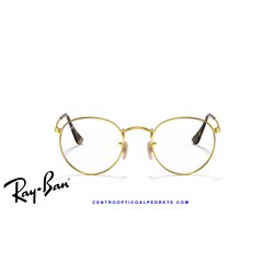 Ray-Ban Round Metal Eyeglasses Arista Gold (Rx3447V 2500)