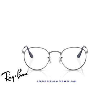 Ray-Ban Round Metal Eyeglasses Gunmetal (Rx3447V 2502)