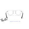 Ray-Ban Round Metal Eyeglasses Black On Silver (Rx3447V 2861)
