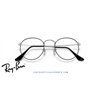 Ray-Ban Round Metal Eyeglasses Black On Silver (Rx3447V 2861)