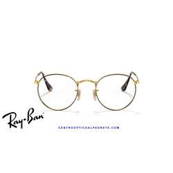 Ray-Ban Round Metal Eyeglasses Havana On Gold (Rx3447V 2945)