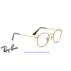 Ray-Ban Round Metal Eyeglasses Havana On Gold (Rx3447V 2945)