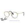 Ray-Ban Round Metal Eyeglasses Black On Gold (Rx3447V 2991)