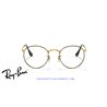 Ray-Ban Round Metal Eyeglasses Black On Gold (Rx3447V 2991)
