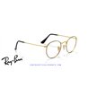 Ray-Ban Round Metal Eyeglasses Black On Gold (Rx3447V 2991)
