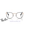 Ray-Ban Round Metal Eyeglasses Black On Rose Gold (Rx3447V 3173)