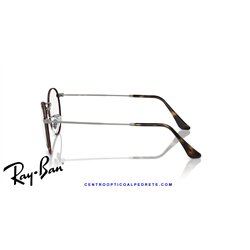 Ray-Ban Round Metal Eyeglasses Havana On Gunmetal (Rx3447V 3174)