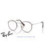 Ray-Ban Round Metal Eyeglasses Matte Havana On Matte Silver (Rx3447V 3194)