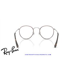 Ray-Ban Round Metal Eyeglasses Matte Havana On Matte Silver (Rx3447V 3194)
