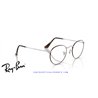 Ray-Ban Round Metal Eyeglasses Matte Havana On Matte Silver (Rx3447V 3194)