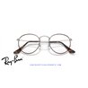 Ray-Ban Round Metal Eyeglasses Matte Havana On Matte Silver (Rx3447V 3194)