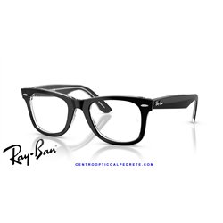 Gafas para graduado Ray-Ban Wayfarer Ease Black On Transparent (RX4340V 2034)