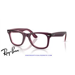 Gafas para graduado Ray-Ban Wayfarer Ease Violet On Transparent Pink (RX4340V 8364)