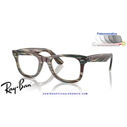 Gafas para graduado Ray-Ban Wayfarer Ease Photo Striped Grey (RX4340V 8381)