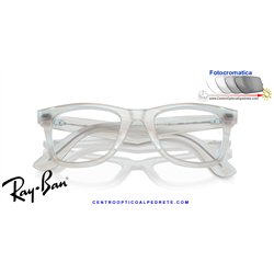 Gafas para graduado Ray-Ban Wayfarer Ease Photo Striped Light Blue (RX4340V 8382)