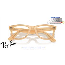 Gafas para graduado Ray-Ban Wayfarer Ease Photo Striped Brown (RX4340V 8383)