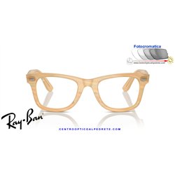 Gafas para graduado Ray-Ban Wayfarer Ease Photo Striped Brown (RX4340V 8383)