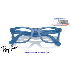 Gafas para graduado Ray-Ban Wayfarer Ease Photo Striped Blue (RX4340V 8384)