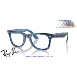 Gafas para graduado Ray-Ban Wayfarer Ease Photo Striped Blue (RX4340V 8384)