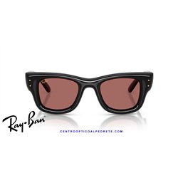 Ray-Ban Puffer Sunglasses Black / Dark Violet (RB4940 601/69)