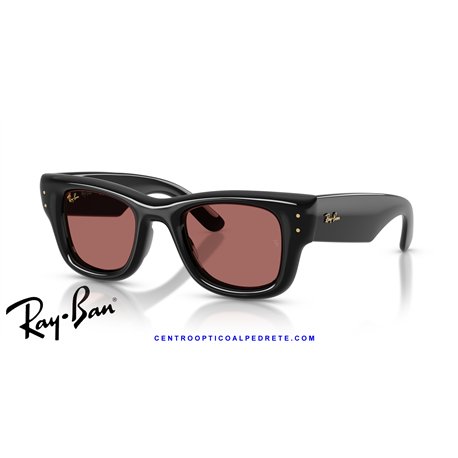Ray-Ban Puffer Sunglasses Black / Dark Violet (RB4940 601/69)