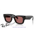 Ray-Ban Puffer Sunglasses Black / Dark Violet (RB4940 601/69)
