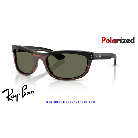 Ray-Ban Balorama Black / Green Polarized (RB2489 144058)