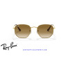 Gafas de sol Ray-Ban Hexagonal Gold | Light Brown | Distribuidor Oficial
