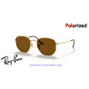 Gafas de sol Ray-Ban Hexagonal Gold | Brown Polarized | Distribuidor Oficial