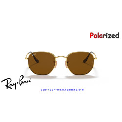 Gafas de sol Ray-Ban Hexagonal Gold | Brown Polarized | Distribuidor Oficial
