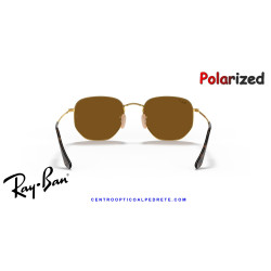 Gafas de sol Ray-Ban Hexagonal Gold | Brown Polarized | Distribuidor Oficial